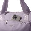 image:imageBaggallini Carryall Expandable Lightweight Travel Tote 22 Packable Folding Compact Nylon Washable Weekender wLuggage SleeveLilac