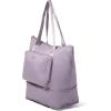 image:imageBaggallini Carryall Expandable Lightweight Travel Tote 22 Packable Folding Compact Nylon Washable Weekender wLuggage SleeveLilac