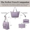 image:imageBaggallini Carryall Expandable Lightweight Travel Tote 22 Packable Folding Compact Nylon Washable Weekender wLuggage SleeveLilac