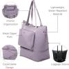 image:imageBaggallini Carryall Expandable Lightweight Travel Tote 22 Packable Folding Compact Nylon Washable Weekender wLuggage SleeveLilac