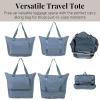 image:imageBaggallini Carryall Expandable Lightweight Travel Tote 22 Packable Folding Compact Nylon Washable Weekender wLuggage SleeveMist