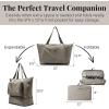 image:imageBaggallini Carryall Expandable Lightweight Travel Tote 22 Packable Folding Compact Nylon Washable Weekender wLuggage SleeveSterling Shimmer