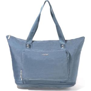 image:imageBaggallini Carryall Expandable Lightweight Travel Tote 22 Packable Folding Compact Nylon Washable Weekender wLuggage SleeveMist