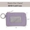 image:imageRFID Card Case  Lightweight 5x35 Wallet with KeyringLilac