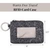 image:imageRFID Card Case  Lightweight 5x35 Wallet with KeyringMidnight Blossom