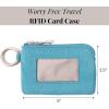 image:imageRFID Card Case  Lightweight 5x35 Wallet with KeyringSeaside Blue