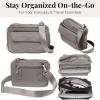 image:imageBaggallini womens Modern Double Zip CrossbodySterling Shimmer