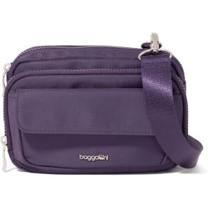 image:imageBaggallini womens Modern Double Zip CrossbodyDeep Grape Twill