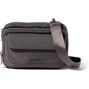 image:imageBaggallini womens Modern Double Zip CrossbodySmoke Twill