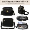 image:imageBaggallini Calais Crossbody Bags for Women 10x7 Lightweight WaterResistant Travel Purse RFID amp Interior OrganizationBlack  Gold Hardware