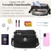 image:imageBaggallini Calais Crossbody Bags for Women 10x7 Lightweight WaterResistant Travel Purse RFID amp Interior OrganizationBlack Cheetah Emboss