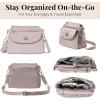 image:imageBaggallini Calais Crossbody Bags for Women 10x7 Lightweight WaterResistant Travel Purse RFID amp Interior OrganizationBlush Shimmer