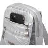image:imageBaggallini Journey Crossbody Bags for Women 9x6 Small Lightweight Travel Handbag WRFIDSilver Metallic Quilt