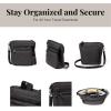 image:imageBaggallini Modern Pocket Crossbody Bag for Women 85x85 Handbag Purse with RFID Lightweight WaterResistantBlack Puff