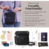 image:imageBaggallini Modern Pocket Crossbody Bag for Women 85x85 Handbag Purse with RFID Lightweight WaterResistantBlack Quilt