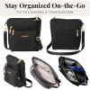 image:imageBaggallini Modern Pocket Crossbody Bag for Women 85x85 Handbag Purse with RFID Lightweight WaterResistantBlack W Gold Hardware
