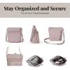 image:imageBaggallini Modern Pocket Crossbody Bag for Women 85x85 Handbag Purse with RFID Lightweight WaterResistantBlush Shimmer