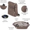 image:imageBaggallini Modern Pocket Crossbody Bag for Women 85x85 Handbag Purse with RFID Lightweight WaterResistantDark Umber Heritage