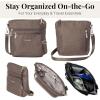 image:imageBaggallini Modern Pocket Crossbody Bag for Women 85x85 Handbag Purse with RFID Lightweight WaterResistantDark Umber Heritage