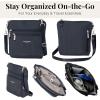 image:imageBaggallini Modern Pocket Crossbody Bag for Women 85x85 Handbag Purse with RFID Lightweight WaterResistantFrench Navy