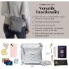 image:imageBaggallini Modern Pocket Crossbody Bag for Women 85x85 Handbag Purse with RFID Lightweight WaterResistantSilver Metallic Quilt
