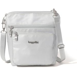 image:imageBaggallini Modern Pocket Crossbody Bag for Women 85x85 Handbag Purse with RFID Lightweight WaterResistantSilver Metallic