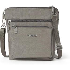 image:imageBaggallini Modern Pocket Crossbody Bag for Women 85x85 Handbag Purse with RFID Lightweight WaterResistantSterling Shimmer