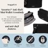 image:imageSecurtex AntiTheft Mini Wallet Crossbody  Lightweight 84x45 Travel Safe Bag wLocking Zippers SlashResistant RFIDBlack