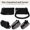 image:imageSecurtex AntiTheft Mini Wallet Crossbody  Lightweight 84x45 Travel Safe Bag wLocking Zippers SlashResistant RFIDBlack