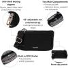 image:imageSecurtex AntiTheft Mini Wallet Crossbody  Lightweight 84x45 Travel Safe Bag wLocking Zippers SlashResistant RFIDBlack