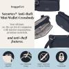 image:imageSecurtex AntiTheft Mini Wallet Crossbody  Lightweight 84x45 Travel Safe Bag wLocking Zippers SlashResistant RFIDFrench Navy