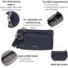 image:imageSecurtex AntiTheft Mini Wallet Crossbody  Lightweight 84x45 Travel Safe Bag wLocking Zippers SlashResistant RFIDFrench Navy
