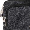 image:imageSecurtex AntiTheft Mini Wallet Crossbody  Lightweight 84x45 Travel Safe Bag wLocking Zippers SlashResistant RFIDMidnight Blossom