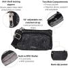 image:imageSecurtex AntiTheft Mini Wallet Crossbody  Lightweight 84x45 Travel Safe Bag wLocking Zippers SlashResistant RFIDMidnight Blossom