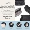 image:imageSecurtex AntiTheft Mini Wallet Crossbody  Lightweight 84x45 Travel Safe Bag wLocking Zippers SlashResistant RFIDMidnight Blossom