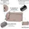 image:imageSecurtex AntiTheft Mini Wallet Crossbody  Lightweight 84x45 Travel Safe Bag wLocking Zippers SlashResistant RFIDMoonrock