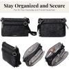 image:imageSecurtex AntiTheft Stash Crossbody  925x 625 Travel Safe Bag wLocking ZippersMidnight Blossom