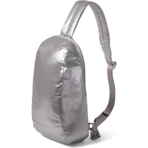 image:imageBaggallini Swift Sling  Lightweight 725x 125 Crossbody Sling Backpack with ConvertibleSilver Metallic