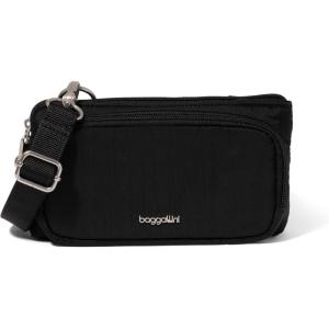 image:imageSecurtex AntiTheft Mini Wallet Crossbody  Lightweight 84x45 Travel Safe Bag wLocking Zippers SlashResistant RFIDBlack