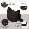 image:imageBaggallini Swift Crescent Crossbody Bag for Women  Lightweight 12x8 Travel Purse HandbagBlite Black