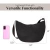 image:imageBaggallini Swift Crescent Crossbody Bag for Women  Lightweight 12x8 Travel Purse HandbagBlite Black