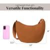 image:imageBaggallini Swift Crescent Crossbody Bag for Women  Lightweight 12x8 Travel Purse HandbagBlite Caramel