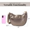 image:imageBaggallini Swift Crescent Crossbody Bag for Women  Lightweight 12x8 Travel Purse HandbagCopper Metallic