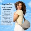 image:imageBaggallini Swift Crescent Crossbody Bag for Women  Lightweight 12x8 Travel Purse HandbagSilver Metallic
