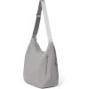 image:imageBaggallini Swift Hobo Crossbody Bag for Women  Lightweight 157x16 Travel Purse Handbag Hobo BagBlite Silver Sand
