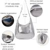 image:imageBaggallini Swift Hobo Crossbody Bag for Women  Lightweight 157x16 Travel Purse Handbag Hobo BagSilver Metallic