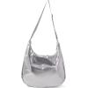 image:imageBaggallini Swift Hobo Crossbody Bag for Women  Lightweight 157x16 Travel Purse Handbag Hobo BagSilver Metallic
