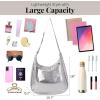 image:imageBaggallini Swift Hobo Crossbody Bag for Women  Lightweight 157x16 Travel Purse Handbag Hobo BagSilver Metallic