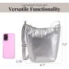 image:imageBaggallini Swift Mini Crossbody Bag for Women  45x7 Small Travel Purse with Crossbody Strap and RFIDSilver Metallic