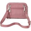 image:imageBaggallini Triple Zip Small Crossbody Bag for Women  8x6 Lightweight Convertible Fanny Pack Belt BagDusty Mauve